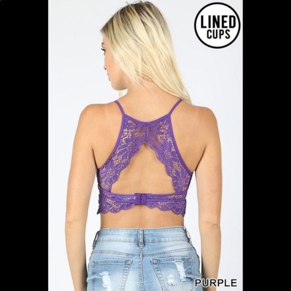 Racerback Bralette Keyhole Cutout *Wine color only - Picture 2 of 2
